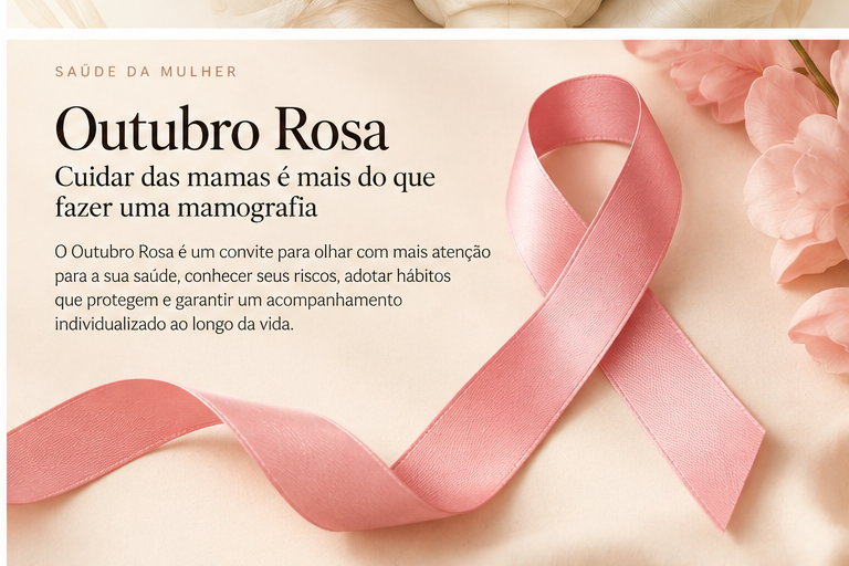Outubro Rosa: cuidar das mamas é mais do que fazer uma mamografia